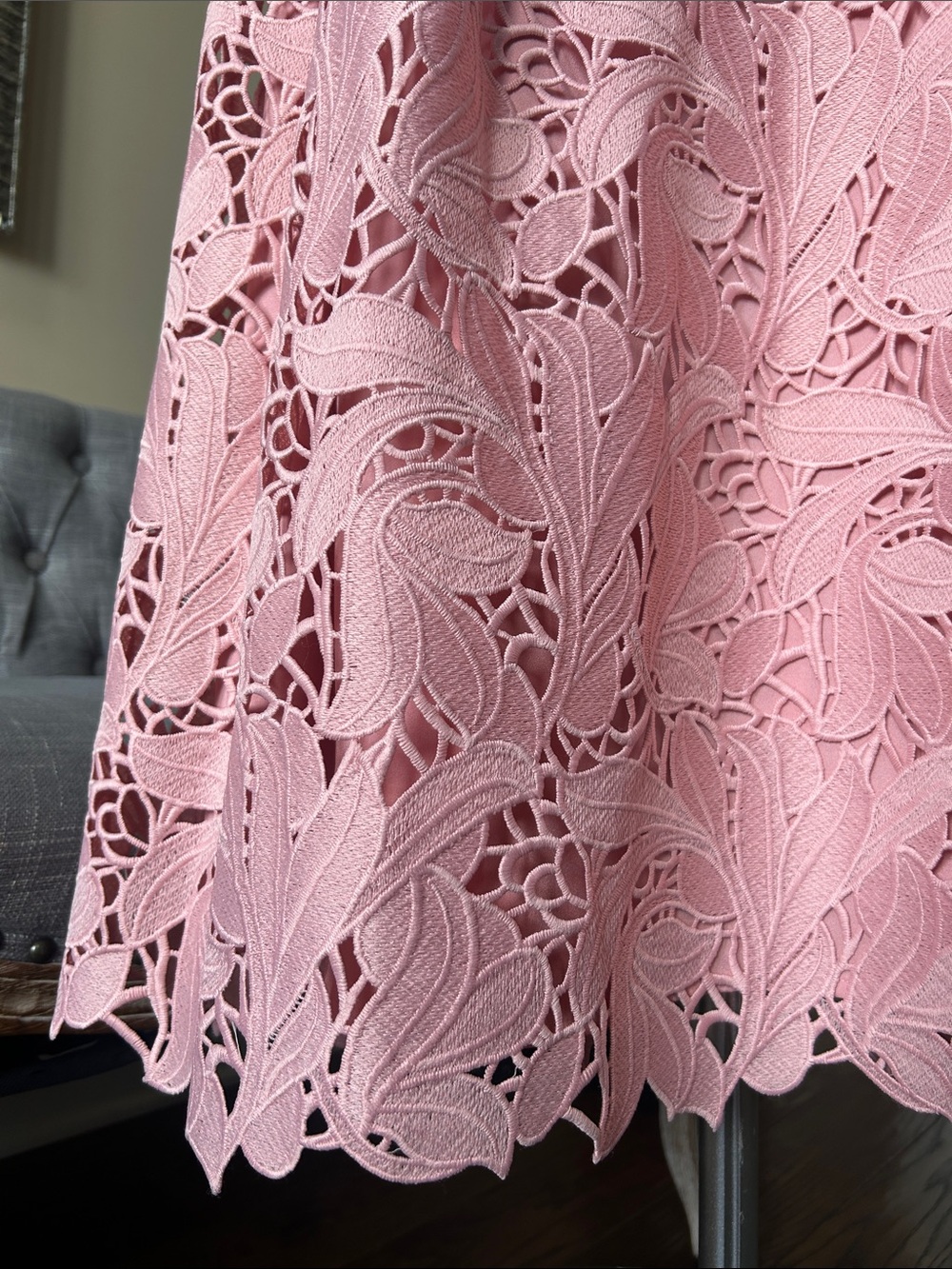 Antonio Melani Quinta Dress Pink Floral Lace Midi Dress NWT Size 2 - Picture 3 of 10